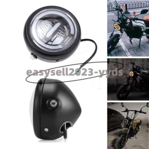 Universal Motorcycle Headlight 5.75"LED Round Hi/Lo DRL For Harley Sportsters - Picture 1 of 20