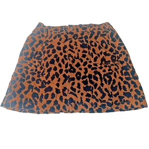 Wonder Nation animal cheetah print corduroy skirt girls size XXL (18) - Picture 1 of 14