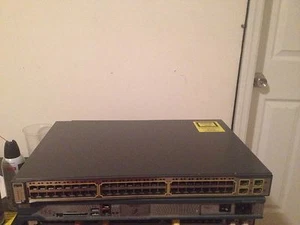 Cisco WS-C3750-48TS-S 48 Ethernet 10/100 ports Ethernet Switch 1YEAR WRT - Picture 1 of 4