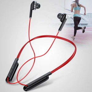 Sport Neckband Earphones Wireless Bluetooth Headsets Music Player Built in Mic - Picture 1 of 13