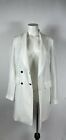 VIS A VIS SYNDICATE - White Linen blend Double Breasted Long Jacket 1