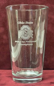 Ohio State 2025 National Champions 16 oz heavy duty pint glass opt quantity - Picture 1 of 2