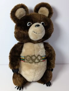 Vintage Dakin 1980 Moskau Olympisches Maskottchen Plüsch Mischa 12 Zoll Stofftier Teddybär - Bild 1 von 10