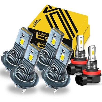 For BMW 325xi 330xi 2002-2006 - 6X LED Headlight Fog Light Bulbs Combo Kit 6500K - Image 1 of 4