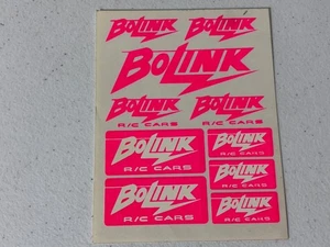 Bolink 1/10 1/12 RC R/C Cars Hot Fluoro Pink Logo Vintage Sticker Decal NEW NOS - Picture 1 of 3
