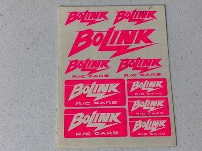 Bolink 1/10 1/12 RC R/C Cars Hot Fluoro Pink Logo Vintage Sticker Decal NEW NOS - Image 1 of 3