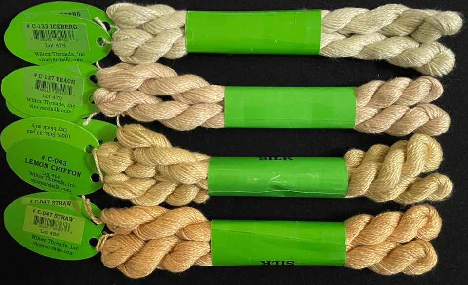 9x punta de aguja/bordado HILO WILTEX seda viñedo 1 capa seda-tonos pálidos-VS68 Foto 1 de 1