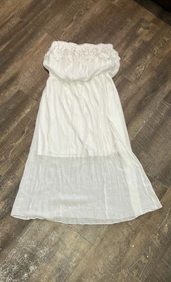 J Gee white summer maxi dress, off-the-shoulder lace neckline Size XL - Image 1 of 4