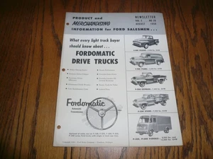 1956 Ford Newsletter Information Fordomatic Trucks Vol. 2 No. 20 July Vintage - Picture 1 of 3