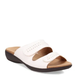 Trotters Women's, Rhianna Sandal White 10 M T2272-100 White SYNTHETIC - Picture 1 of 7