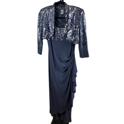 Alex вечера блестки платье вечернее платье куртка мать невесты свадьбы размер 6 - Изображение 1 из 4