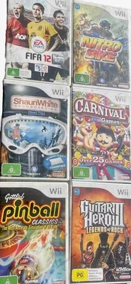 Wii Bundle 6 Games FIFA 12 Snowboarding Carnival Pinball Guitar Hero 3 Nitrobike - Image 1 of 4
