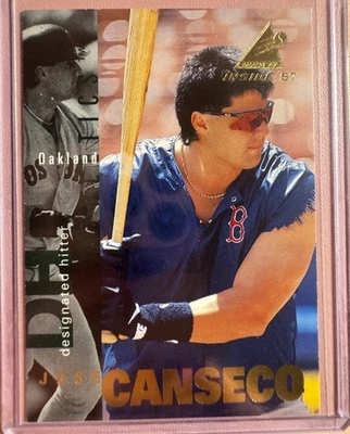 José Canseco 1997 Pinnacle Inside #79 Medias Rojas Atletismo MLB Béisbol Foto 1 de 2