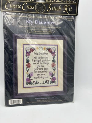 Kit de punto de cruz My Daughter 10,4" X 13,3" de Cross My Heart Inc. con pre-variedad Foto 1 de 4