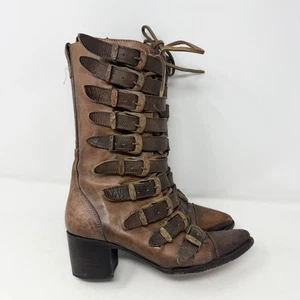 RARE Freebird STOKE Boots Womens Size 7 Boots Buckles Harness - Picture 1 of 11