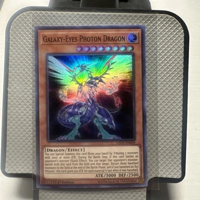 YUGIOH GALAXY-EYES PHOTON DRAGON LED3-EN039 1ST SUPER (NM) - Image 1 of 2