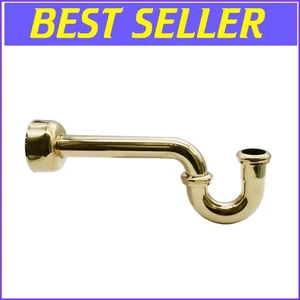 Premium 1-1/2" Brass P-Trap with High Box Flange - Perfect for Kitchens & Baths - Picture 1 of 11
