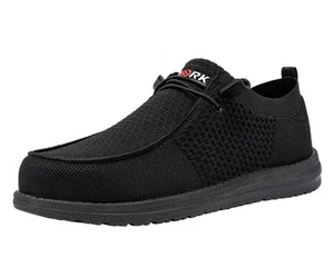 Slip On Steel Toe Shoes Men Lightweight Comfortable Lounging Walking Sneakers... - Picture 1 of 6