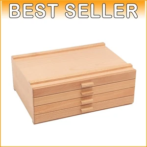 Stackable Birch Art Storage Chest - 4 Drawer Organizer for Paint Tubes & Brushes - Picture 1 of 9