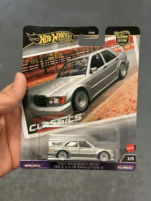hot wheels premium modern classics 1990 mercedes-benz 190e 2.5-16 evolution mib - Image 1 of 4