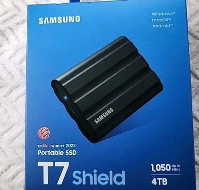 Samsung T7 Shield 4TB External SSD (Black)*BRAND NEW*NEVER OPENED* - Image 1 of 2