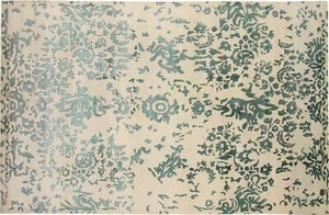 Moderner Designer Teppich 200x300 Handgeknüpft Beige Floral Orientalisch UNIKAT - Picture 1 of 9