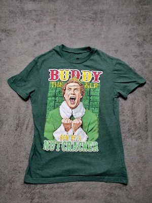 Elf Shirt Boys Small Buddy The Son of a Nutcracker Green Will Ferrell Movie - Image 1 of 4