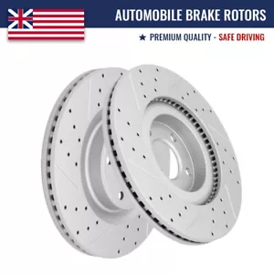 Front Drilled Brake Rotors for 2010-14 Ford Edge Lincoln MKX 07-09 Ford Edge AWD - Picture 1 of 6