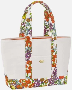 Coach Fragrance Floral Tote Bag White Travel Handbag Shopper Flower Purse New - Picture 1 of 13