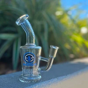 4.5" Mini Shot Glass Honeycomb Turbine Stem Bong Water Pipe Glass Tobacco Hookah - Picture 1 of 9