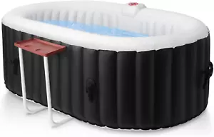Hot Tub Inflatable Portable Oval Hot Tub Spa 2 Person Hot Tub with 90 Bubble Jet - Picture 1 of 6