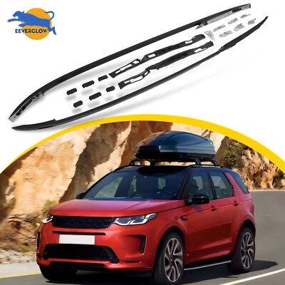Juego de rieles laterales portaequipajes de techo deportivo aluminio negro para Land Rover Discovery 2015-2025 Foto 1 de 4