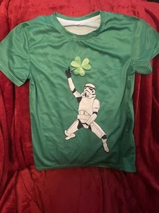 Star Wars Stormtrooper St Patrick’s Day Unisex 3D Short sleeve Shirt  Size Large - Picture 1 of 3