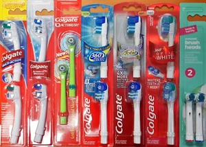 Paquete de 2 cabezales Colgate Toothrush a batería, medianos y blandos (NUEVO) - Imagen 1 de 15
