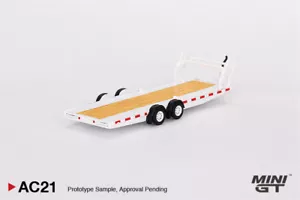 Remolque para carros MINI GT 1:64 blanco modelo diecast auto - Imagen 1 de 4