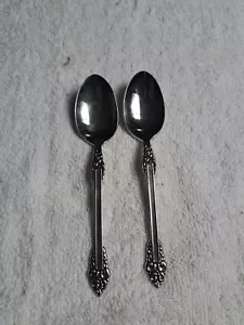 2 CUCCHIAINI DA TÈ ONEIDA CUBO CIMELIO REMBRANDT INOX LUCIDO 6" - Foto 1 di 4