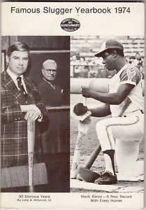 1974 LOUISVILLE SLUGGER FAMOUS SLUGGER YEAR BOOK HANK AARON COVER-714TH HR - Picture 1 of 2