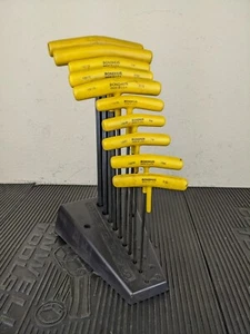 #be641 Bondhus 13190 10 Balldriver and Hex T-handles with Stand 3/32-3/8 Inch - Picture 1 of 18