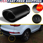 Matte Black Steel Stainless Exhaust Tip Fit 1.5-2.4Inch Fit Outlet Tailpipe Usa