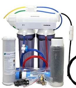 SISTEMA DE ÓSMOSIS INVERSA RO/DI ACUARIO/ARRECIFE 3 ETAPAS COMPACTO 25GPD HECHO EN EE. UU. - Imagen 1 de 5