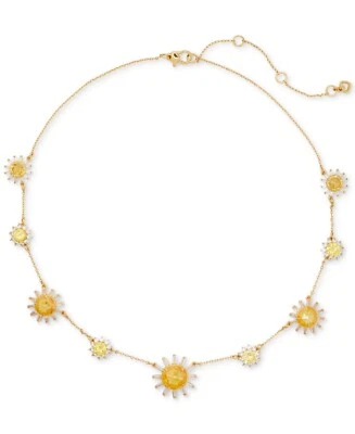 Collar Kate Spade "Sunny" tono dorado circonita cúbica sol declaración, nuevo con etiquetas $148 Foto 1 de 4