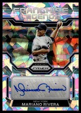 2023 Panini Prizm MARIANO RIVERA FRANCHISE LEGENDS CRACKED ICE AUTO NEW YORK