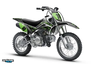 Graphics Kit for Kawasaki KLX110, KLX110R, KXL110RL (2010-2024) Speed-Grn-Shft - Picture 1 of 8