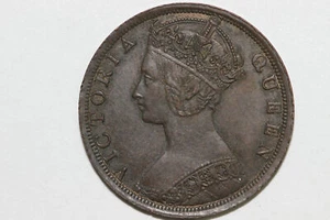 1901 Hong Kong 1 Penny BRN Grades About Uncirculated (NUM6954) - Picture 1 of 4