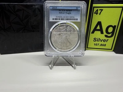 2015 $1 American Silver Eagle PCGS MS69 - Image 1 of 2