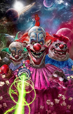 Impresión artística de payasos asesinos de terror galáctico - Alien Circus Mash-Up por Scott Jackson Foto 1 de 2