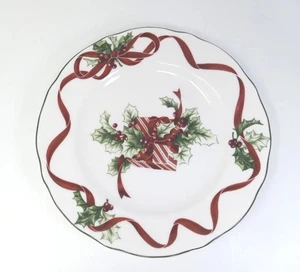 Charter Club Christmas Accent Plate Winter Garland Gift Box Decorative 9" - Picture 1 of 11