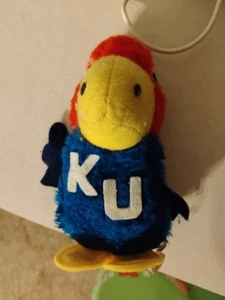 Vintage KU Jayhawk Weighted Beanbag Toy Plush Sheram University of Kansas - Picture 1 of 6