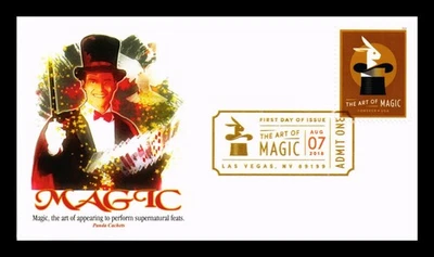 DR JIM STAMPS US COVER RABBIT IN TOP HAT ART OF MAGIC FDC PANDA CACHET - Image 1 of 2