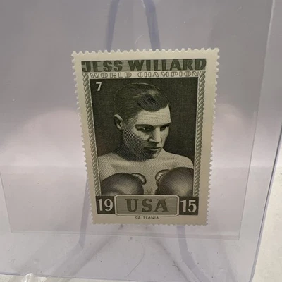 1964 Czeslaw Slania BOXING STAMP #7 JESS WILLARD BOXING CHAMPION 1915 - Image 1 of 2